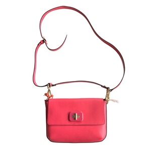 LDT Jill Baguette Barbiecore Leather Shoulder Bag